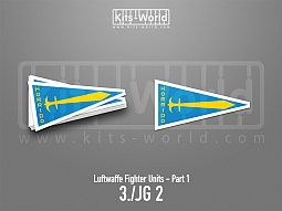 Kitsworld SAV Sticker - Luftwaffe Fighter Units - 3./JG 2 